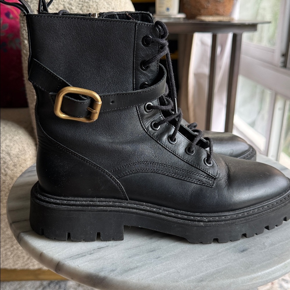 Zara military boots